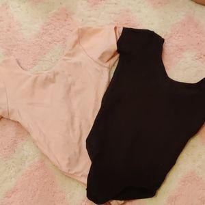 Toddler girls set short sleeve leotard dance